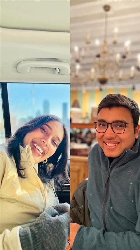 Long distance - hearts together